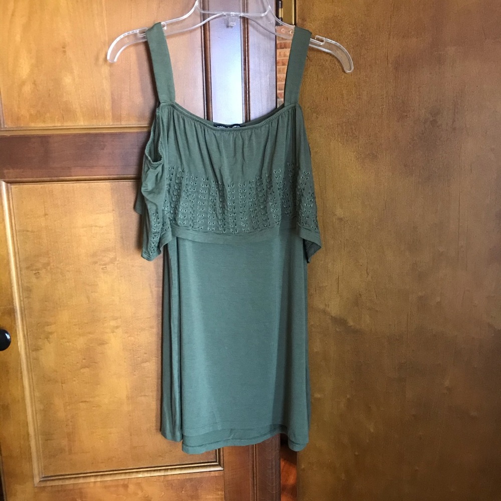 Cold Shoulder Tank with Ruffle Detail - Picture 6 of 6